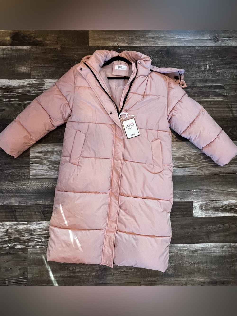 Light Blush Puffer Jacket by XUEYI